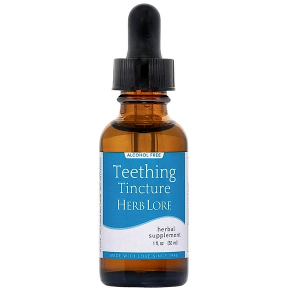 Herb Lore Teething Tincture - Soothing Herbal Drops with Catnip, Chamomile & Passionflower, 1 fl oz