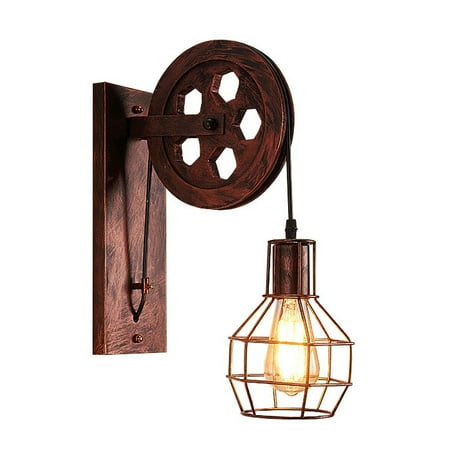 

1Pc Retro Industrial Style Wall Lamp Creative Vintage Wall Light for Restaurant Balcony without Bulb