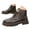 Brown, variant on Boots for Men Casual Waterproof Mens Boots Retro Lace up Motorcycle Ankle Booties(Black,9.5)
