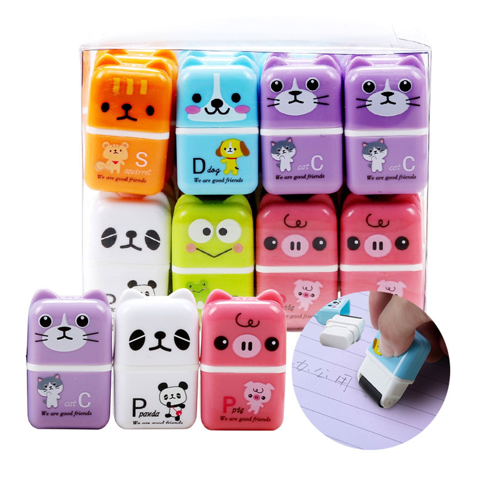 BOOMTB Pocket Eraser Cute Roller Erasers Easy Erasing Rewards Eraser