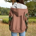 thumbnail image 4 of Yangnuo Womens Trendy Solid Color Zip Up Hoodies Women's Fashion Casual Ladies Printed Long Sleeve Tops Blouse Hooded Sweatshirts, 4 of 5