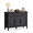 Black, variant on ROGALIS 48 Inches Buffet Cabinet with Storage, Farmhouse Sideboard Buffet with Adjustable Shelves, White&Black