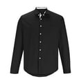 thumbnail image 5 of Leesechin Mens Shirts Big and Tall Men's Long Sleeve Dress Shirt Regular Fit Casual Button-Down Solid Long Sleeve Turndown Collar Blouse & Shirt, 5 of 6