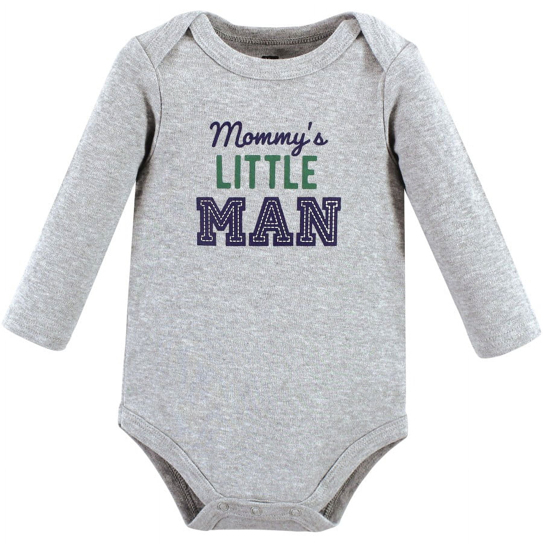 Hudson Baby Cotton Long-Sleeve Bodysuits, 3- Pack, Newborn- 24 Months