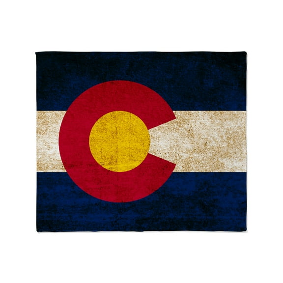 CafePress - Vintage Flag Of Colorado Throw Blanket - Soft Fleece Throw Blanket, 50"x60" for All Ages