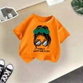 thumbnail image 5 of Shirts for Girls 8-10 Kid Girls Cute Graphic Printed Round Neck Short Sleeve Tee Summer Casual T Shirt Tops Orange, 11-12 Years, 5 of 5