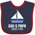 thumbnail image 3 of Inktastic Gigi and Papa Love Me Boys Grandson Boys Baby Bib, 3 of 4