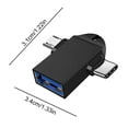 thumbnail image 3 of 2 in 1 OTG Converter, USB 3 0 to Micro USB and Type C Adapter, Suitable for Media TV Sticks, Mobile Phones and Tablets, 3 of 11