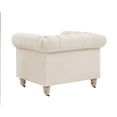 thumbnail image 5 of Rustic Manor Audriana Arm Accent Chair Linen Tufted Club Chair, Beige, 42 x 33.5 x 30.3, 5 of 8