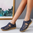 thumbnail image 5 of AUDeals Women's Closed Toe Sandals, Orthopedic Flat Shoes with Arch Support and Breathable Hollow Out Comfort (Blue, 11), 5 of 8