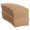 thumbnail image 2 of Miangastore 100pcs Kraft Paper Coffee Cup Sleeves Corrugated Cardboard Disposable Heat Resistant For Hot Beverages Corrugated Cardboard Protective Hot And Cold Insulator, 2 of 8