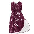 thumbnail image 1 of Vestido de Verano para Mujeres Impreso Cuello de Vuelta de Manga de Tres Cuartos, Estilo de Ocio de Moda para Ocasional, Fiesta Y Vacaciones, 1 of 5