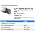 thumbnail image 2 of Pan - Compatible with 2000 - 2005 Volkswagen Passat with Low Level Sensor 2001 2002 2003 2004, 2 of 2