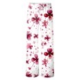 thumbnail image 4 of Rovga Pantalon Homme Mode Imprimé Fleur Pantalon Droit Coupe Décontractée Pantalon Confortable Léger Usage Quotidien Rouge 3TG, 4 of 4