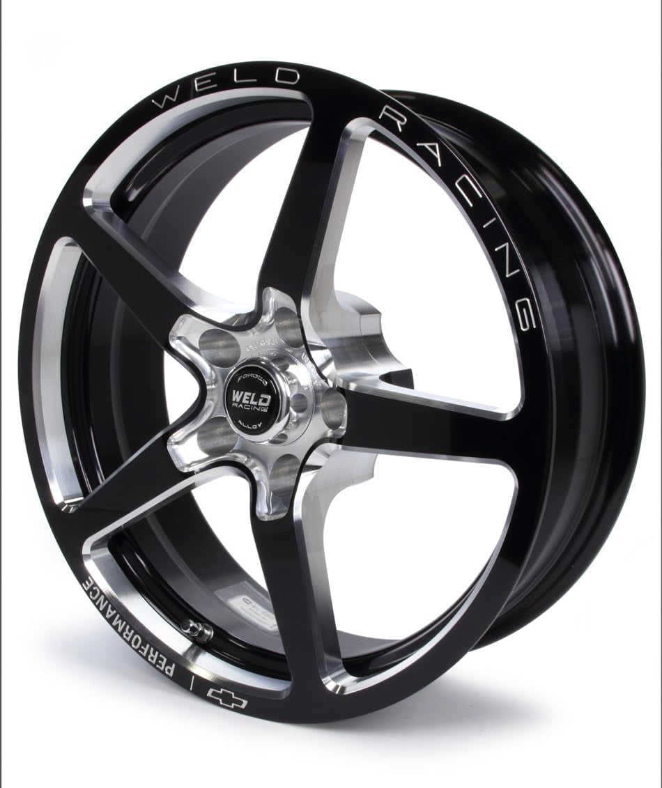Weld Chevrolet Performance 1-Piece 18x6.0 / 5x120 BP / 2.7in. PCD Black Anodize Wheel - Non-Beadlock - 88B-1806N-GM