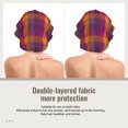 thumbnail image 2 of Logiee Purple Yellow Buffalo Plaid Print Silk Bonnet Satin Bonnet for Sleeping Women and Men,Double Layer Hair Bonnet for Curly Braids Hair, 2 of 6