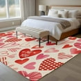 thumbnail image 4 of Large Area Rugs for Living Room Bedroom, Valentine's Day 6'x9' Rug Washable Carpet Runner Indoor Outdoor, Watercolor Love Heart Romantic Me You Beige Non Slip Floor Mats Rug for Kitchen, Playroom, 4 of 8