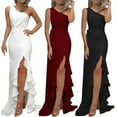 thumbnail image 5 of NECHOLOGY Summer Dresses Casual Short Size Round Plus Long Stitching Formal Dress Ball Gown White Dresses For Women Black X-Large, 5 of 6