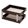 thumbnail image 1 of Dacasso Plateaux Doubles en Cuir Econo-Line - Brun Foncé, 1 of 1