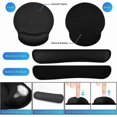 thumbnail image 3 of Mouse Pad, Ergonomic Mouse Mat + Keyboard Wrist Rest Support Set For Computer/laptop, Non-slip Rubber Base Memory Foam Wrist Rest Set For Relief Getti, 3 of 5