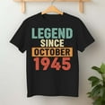 thumbnail image 2 of Legend October 1945 80th Birthday 80 Year Old – T-Shirt, Hoodie & Sweatshirt – Milestone Celebration – Perfect for Birthdays, 2 of 6