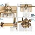 thumbnail image 6 of P300322-163-Progress Lighting-Aiken - 3 Light Bath Vanity-Vintage Brass Finish, 6 of 8