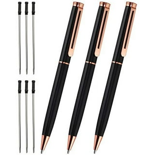Ballpoint Pen Bulk Black Ink 1.0 mm Medium Point Smooth Writing Black and Gold  Pens for