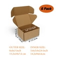 thumbnail image 3 of 6 Packs 6x4x3 Shipping Boxes,Cardboard Boxes for Small Business, Packing and Mailing,Brown, 3 of 7