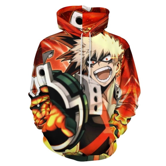 My Hero Academia Unisex Sweatshirts Loose Pullover Sweater Hooded Hoodie 3D Printing Jacket Winter Fall Clothes S