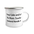 thumbnail image 2 of Epic Husband 12oz Camper Mug, Keep Calm and Let the Music Teacher Husband Handle It, Gifts For Husband, Present From Wife, For Husband, 2 of 2