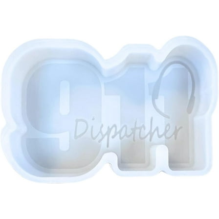 911 Dispatcher Freshie Silicone Mold 2.5 x 4 x 0.8 First Responder Scented Aroma Beads Supplies Resin, Car Candles, Soap Oven Safe Bake Heat Resistant to 400 F