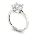 thumbnail image 2 of Solitaire Engagement Ring for Women - 1.5ct White Sapphire in 14K White Gold Promise Ring, 2 of 6