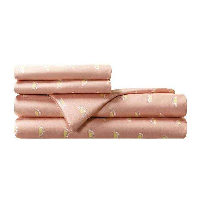 Mainstays Soft, Easy Care, Microfiber Sheet Set Sunset, Queen – Back to School!