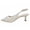 2610-White, variant on Women Pointed Toe Bowknot Slingback Heels Comfort Leather Pumps Party Office Dress Shoes
