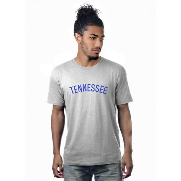 Daxton Premium Basic Crew Neck Short Sleeve Tshirt Cities Tennessee  Letter - HthGrey Royal-Large