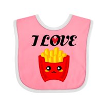 Inktastic Fry Lover I Love French Fries Boys or Girls Baby Bib