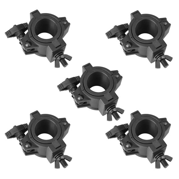 OTTFF 5 Pack Stage Light Clamps for DJ Par Light, Plastic O Truss Clamp Mount Hook Fit 1",1-1/2", 2" Pipe