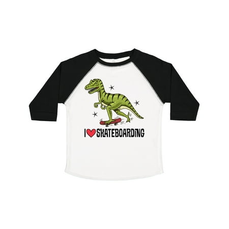 

Inktastic Skateboarding Dinosaur Gift Toddler Boy or Toddler Girl T-Shirt