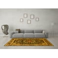 thumbnail image 3 of Ahgly Company Machine Washable Indoor Square Persian Yellow Traditional Area Rugs, 6' Square, 3 of 4