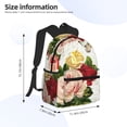 thumbnail image 4 of Easygdp Vintage Bike Flower Butterfly Casual Laptop Backpack, Large Capacity Schoolpack for School, Travel, Business, 4 of 8