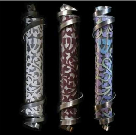 Judaica Kingdom MD-SP1-3 Handmade Glass & Stained Glass Mezuzahs - Spiraled Mezuzah - hand-shaped White