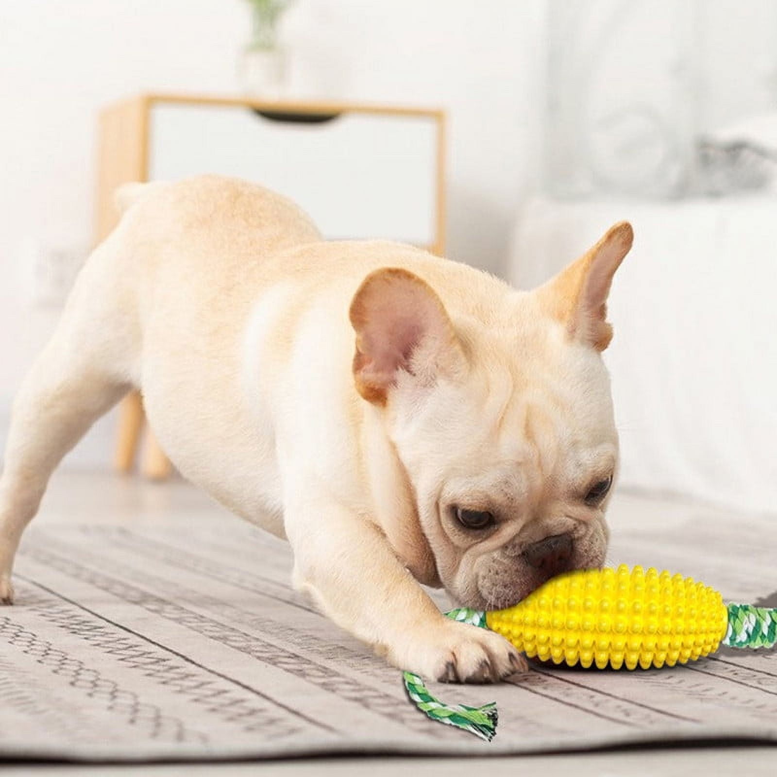 Ziyofinn 2 Pcs Indestructible Rope Dog Toy for Large Medium Small Dogs Yellow & Cyan