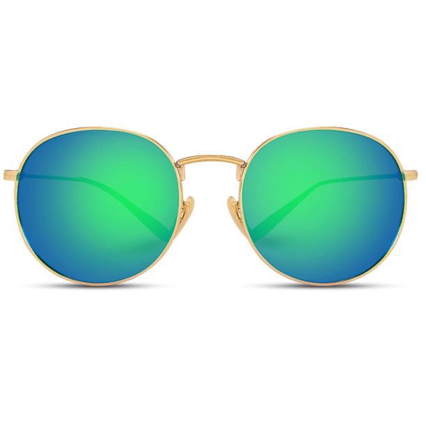WearMe Pro - Reflective Lens Round Trendy Sunglasses - Walmart.com ...