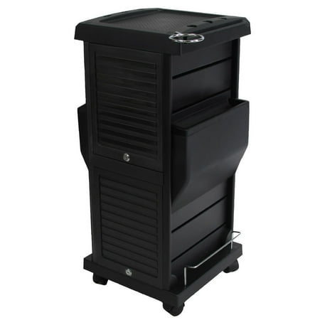 Beauty Bar Salon - Salon Beauty Equipment Lockable Trolley with Appliance Holders TR-12B