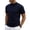 Navy, variant on Men's Business Casual Mock Neck T-Shirts Short Sleeve Solid Color Pullover Wrinkle Free Tops for Office Work