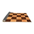 thumbnail image 2 of Ahgly Company Indoor Square Checkered Orange Modern Area Rugs, 3' Square, 2 of 4
