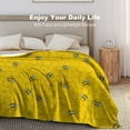 thumbnail image 4 of Cute Bee Throw Blanket Flannel Super Soft Warm Fleece Microfiber Blankets Home Decor All Season for Bedroom Couch Living Room Large 50"x40"in, 4 of 6