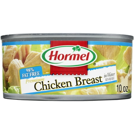 HORMEL Premium Chicken Breast In Water, Shelf-Stable, 13 grams Protein Per Serving, 10 oz Steel Can