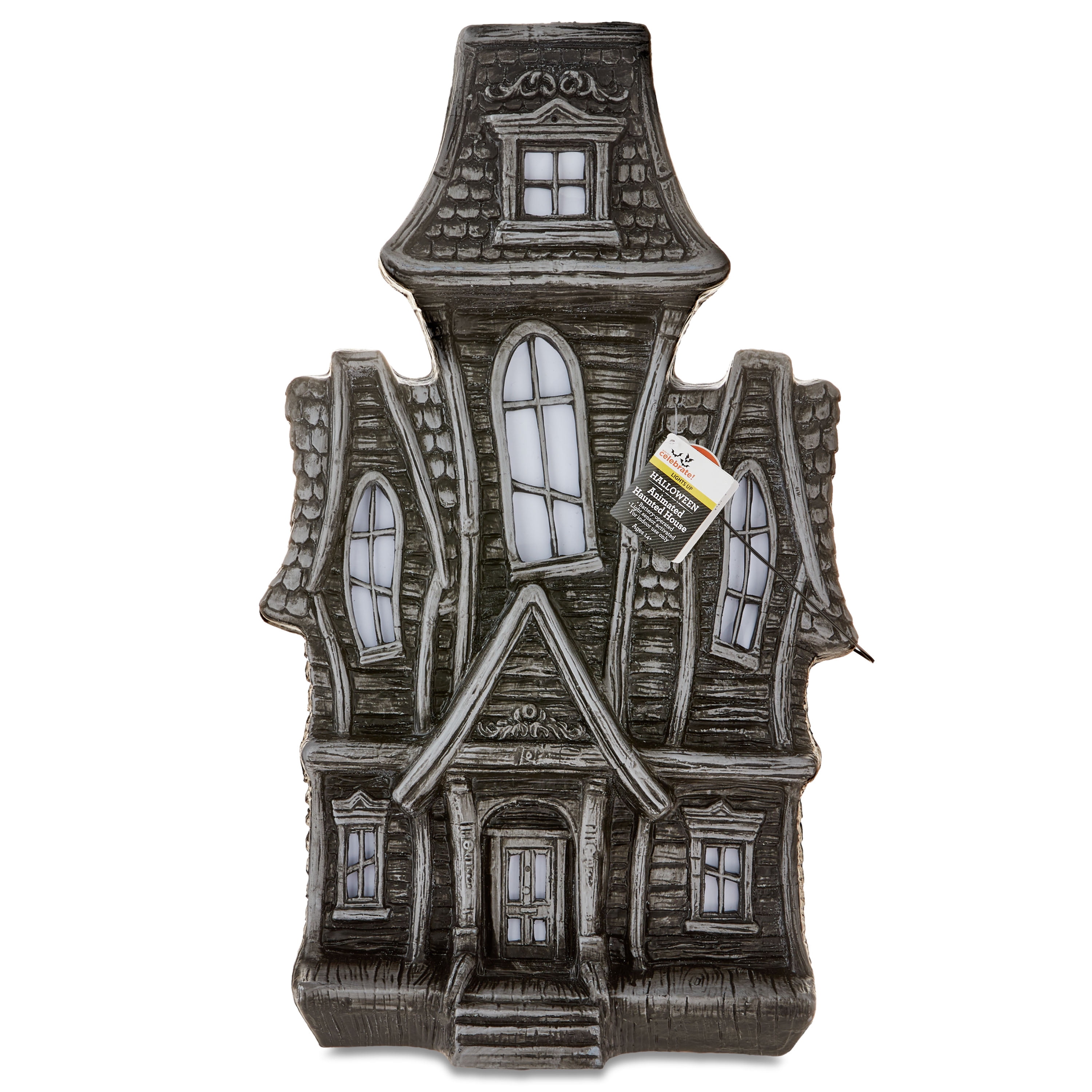 Animated Haunted House 24" Plastic Indoor Halloween Decoration, by Way To Celebrate