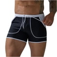 thumbnail image 2 of FcBaudy Men's Low Waist Solid Color High Vent Swimming Trunks Underpants Men Pants, 2 of 6
